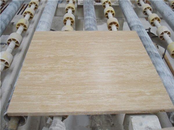 red travertine slabs  production process