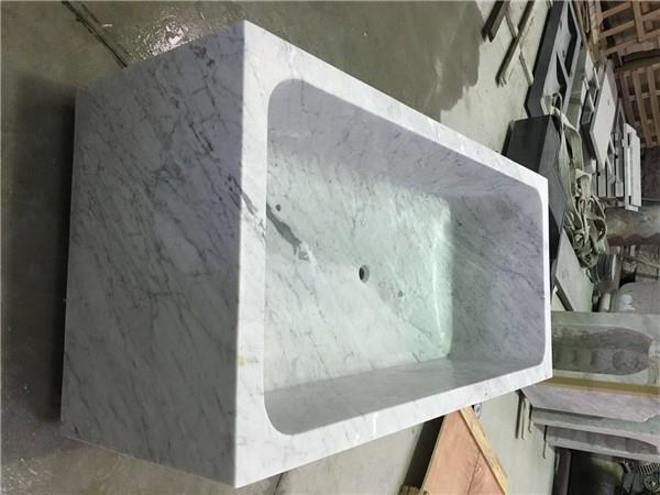 carrara mabrle rectangle bathtub