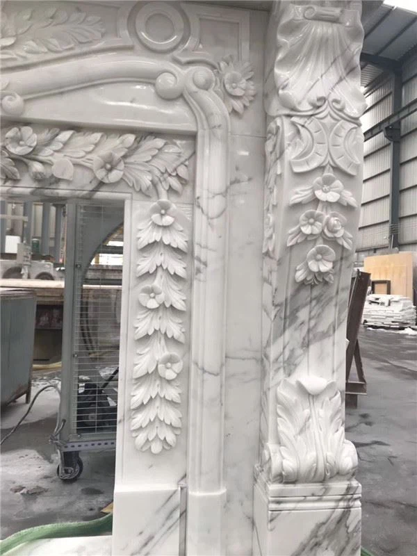 calacatta marble fireplace for home