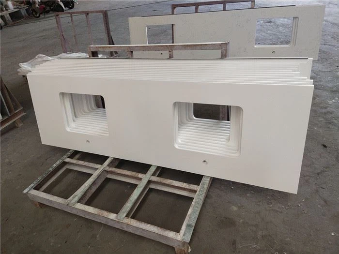 Cloud white quartz for bathroom