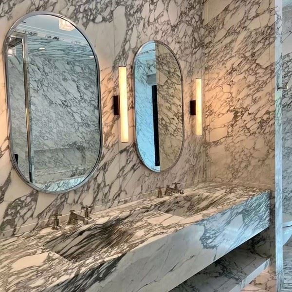 Arabescato Marble Bathroom