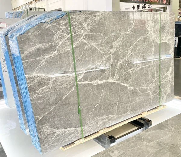 light grey emperador marble floor