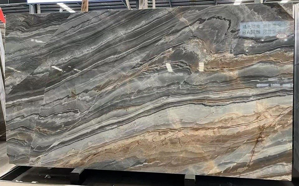 Monet Sky polished Marble slabs