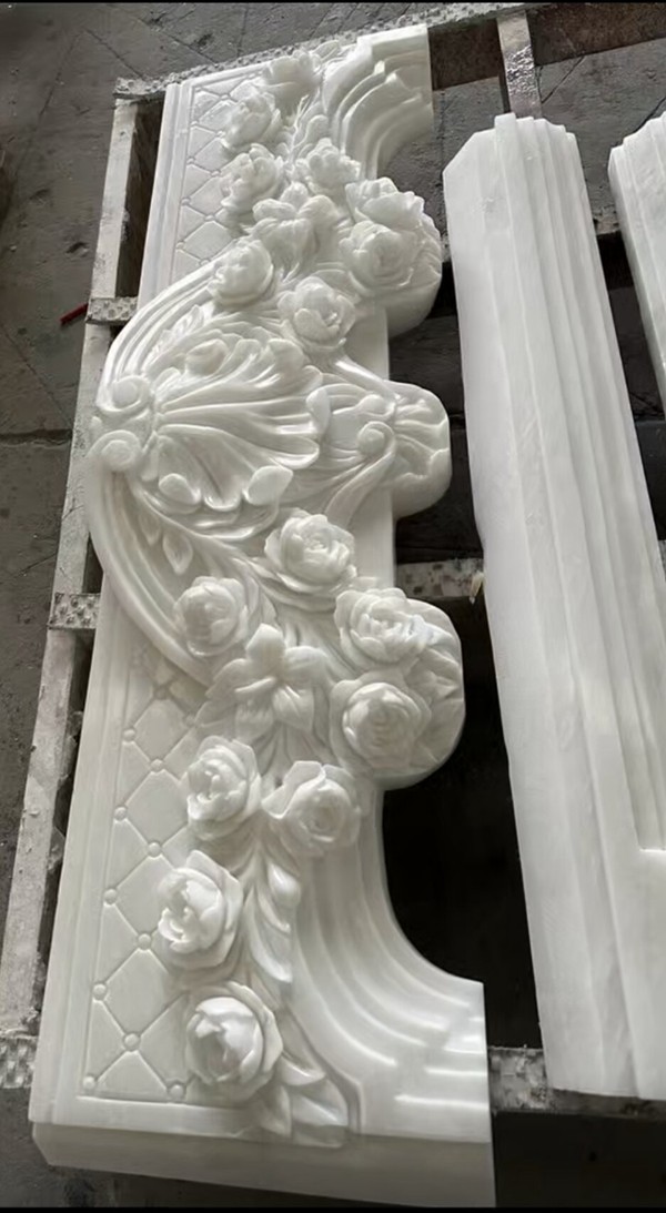 white marble fireplace modern