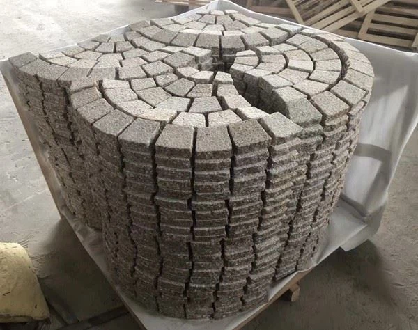 Sunset Gold Granite Fan-shaped Floor Tile